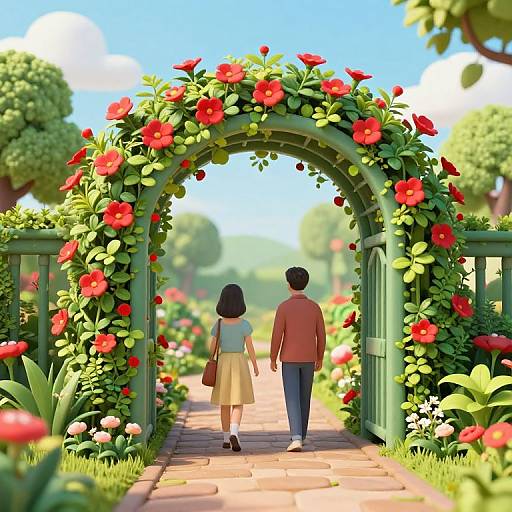 Whimsical 3D Garden Archway