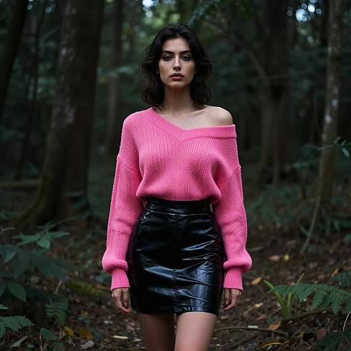 Edgy Urban Fashion in a Forest