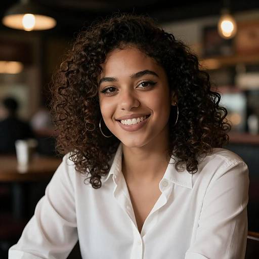 Glamorous Woman at Cantina Bar