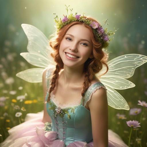 Joyful Fairy in a Magical Meadow