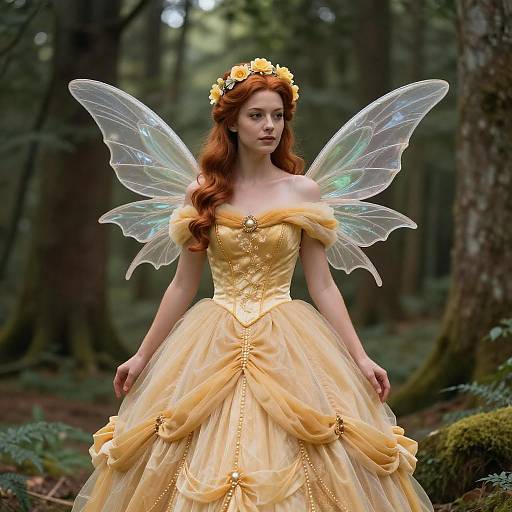 Fairy Tale Cosplay Woman in Forest