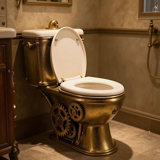 Steampunk-Inspired Mimic Toilet Design