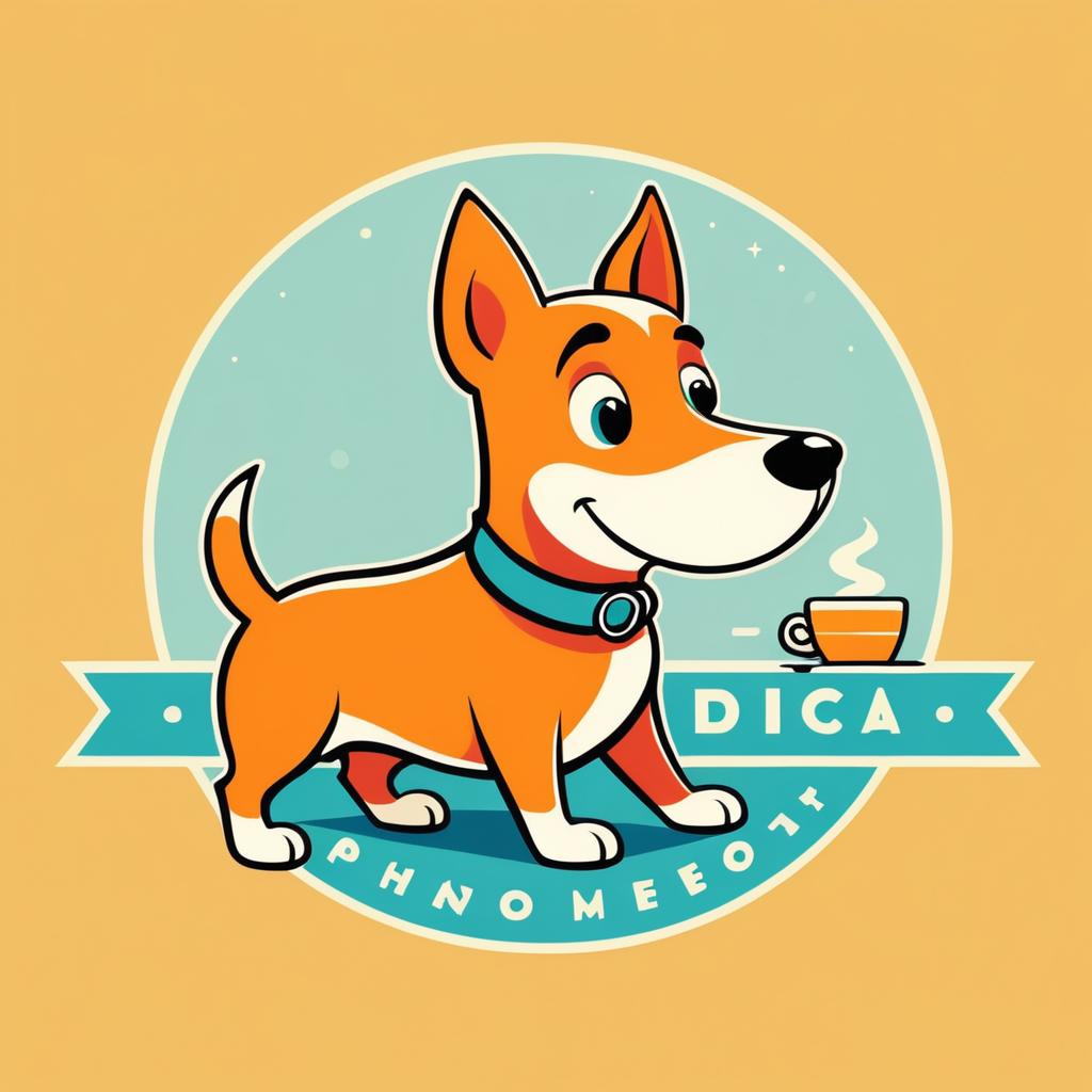 1950s Chai Dog Cartoon Logo Design