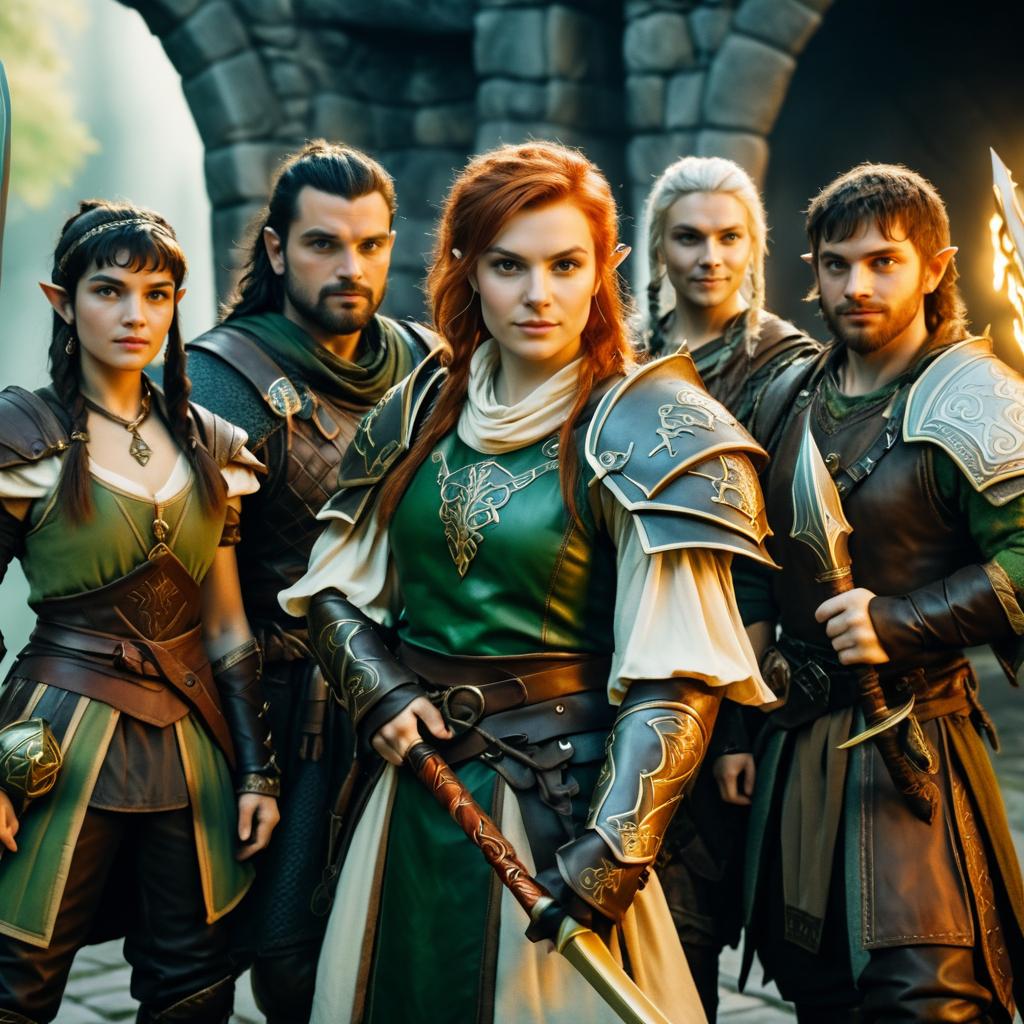 Cinematic Portrait of Diverse Fantasy Heroes