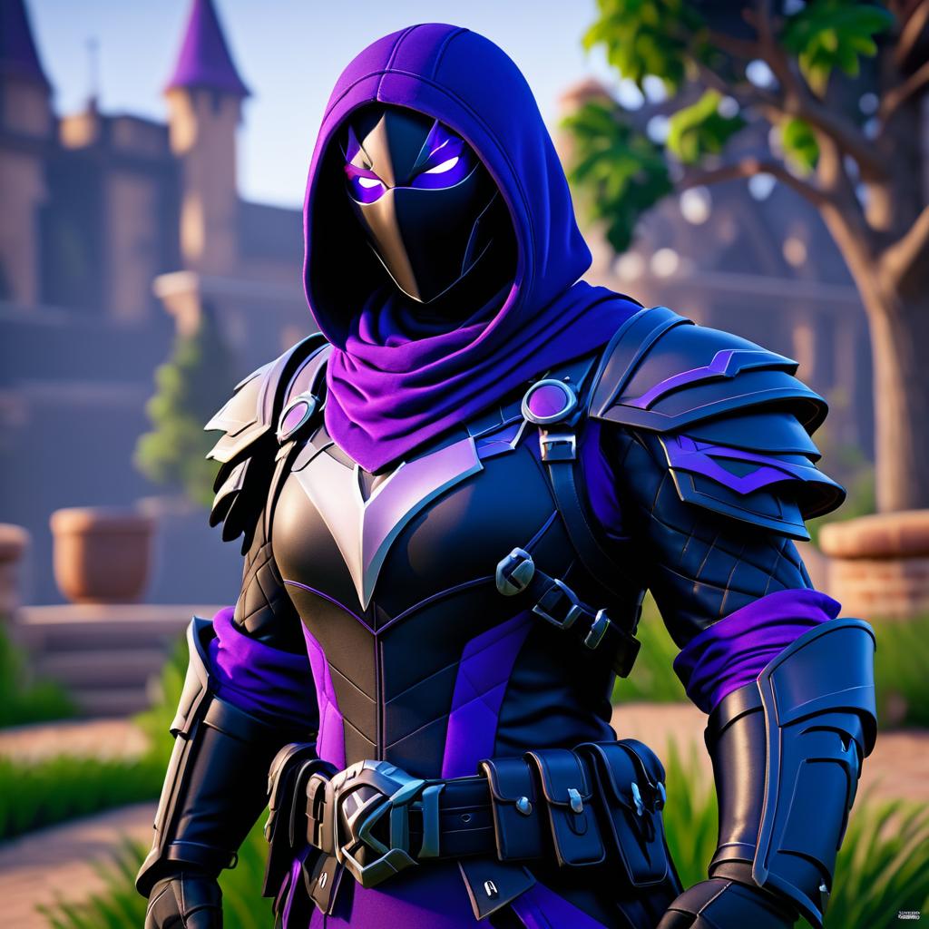 Photorealistic Raven from Fortnite Portrait