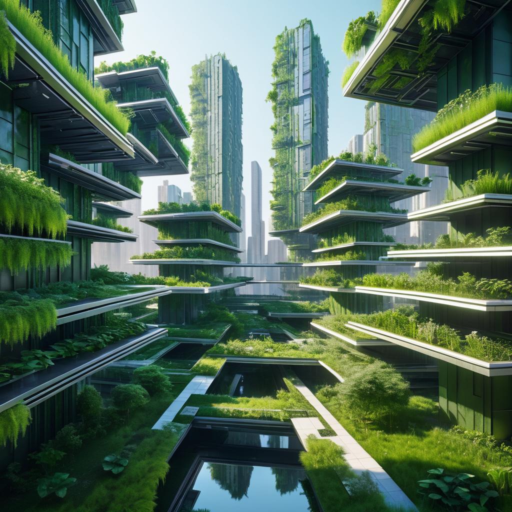 Sustainable Cyberpunk Urban Park Vision