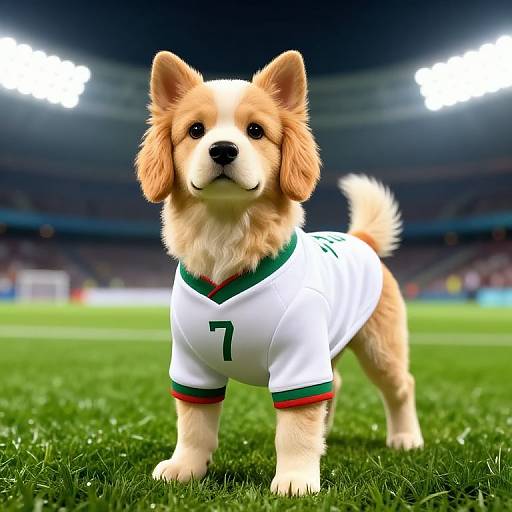 Cristiano Ronaldo Dog in Soccer Jersey