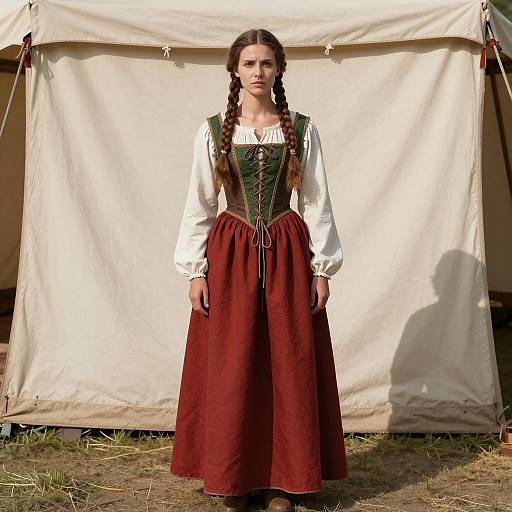 Young Woman in Renaissance Fair Costume