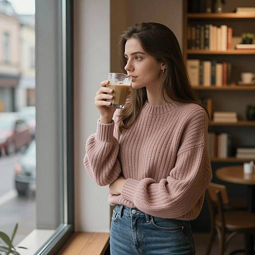 Cozy Coffee Moments with a Thoughtful Girl