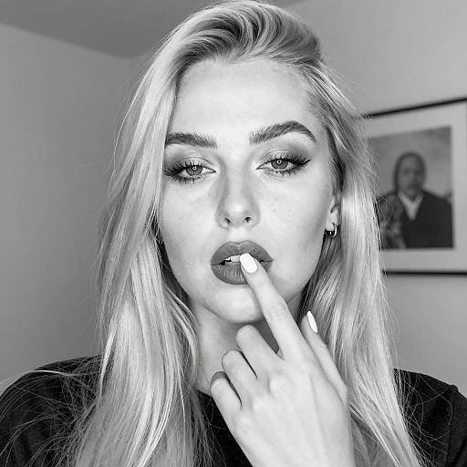 Elegant Black and White Portrait of a Woman