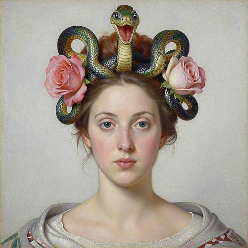 Ornamental Queen with Snake Headpiece