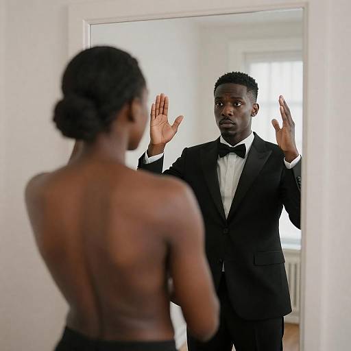 Elegant Reflection: A Captivating Moment