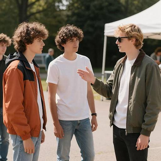 Outdoor Group Photo of Young Men