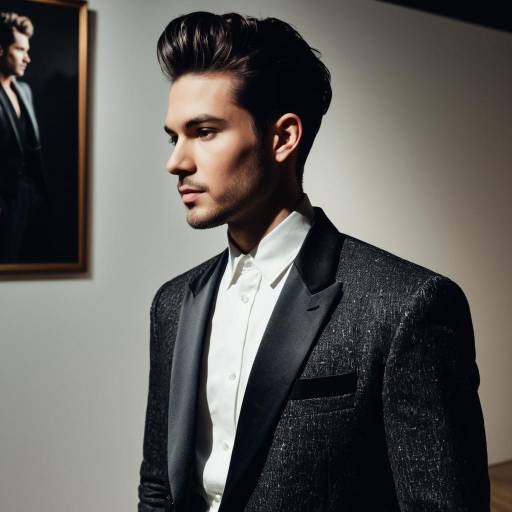 Male Model with Textured Crop Hairstyle in Blazer