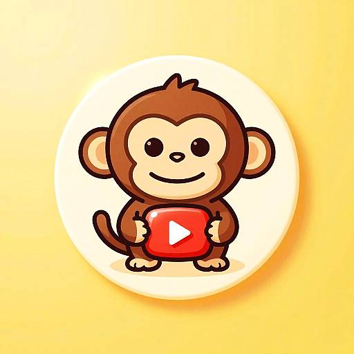 Playful Monkey Streamer Logo