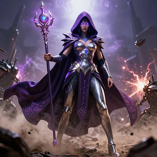 Feminine Warrior of Magic and Tech