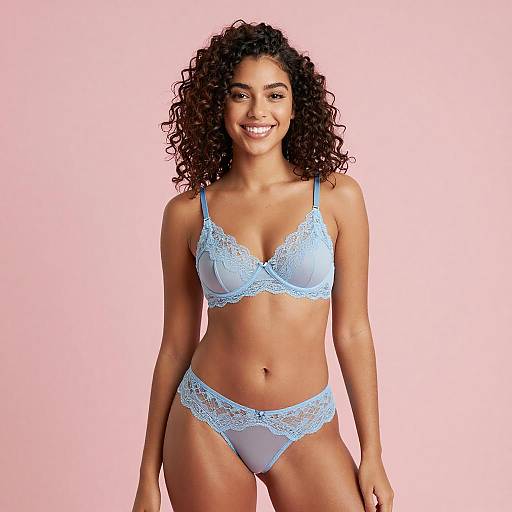 Confident Woman in Lingerie and Lace