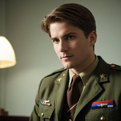 Young Man in Military Officer Costume