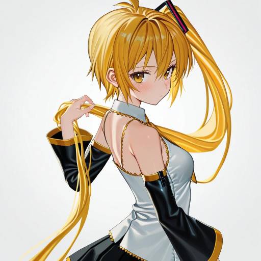 Illustration of Akita neru, vocaloid in the style of Luicent