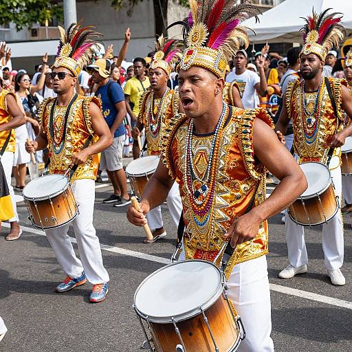 Vibrant Samba Parade Drummer