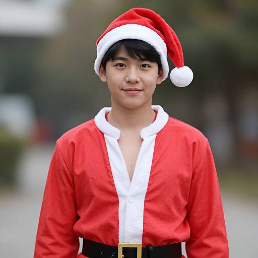 Realistic Santa Claus Costume Male Portrait