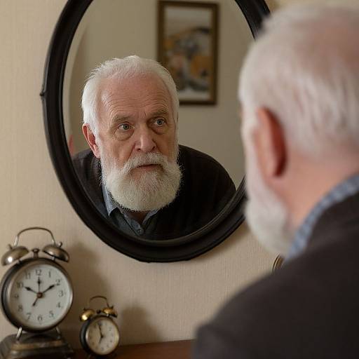 Elderly Man Reflecting on Youth