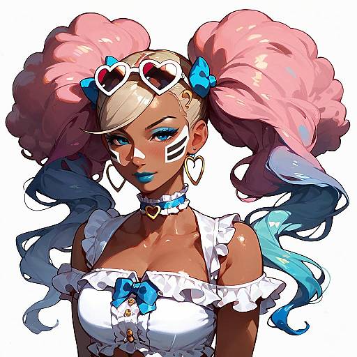 Gyaru Ann Takamaki with Colorful Style