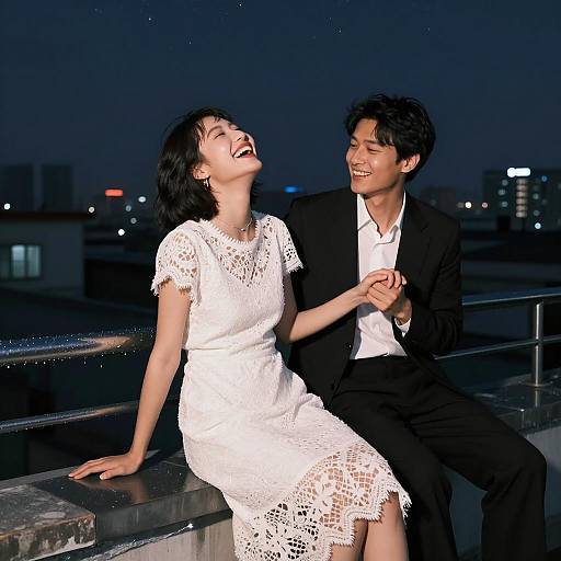 Romantic Rooftop Night Photography
