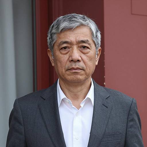 Middle-aged Asian Man in Suit Portrait