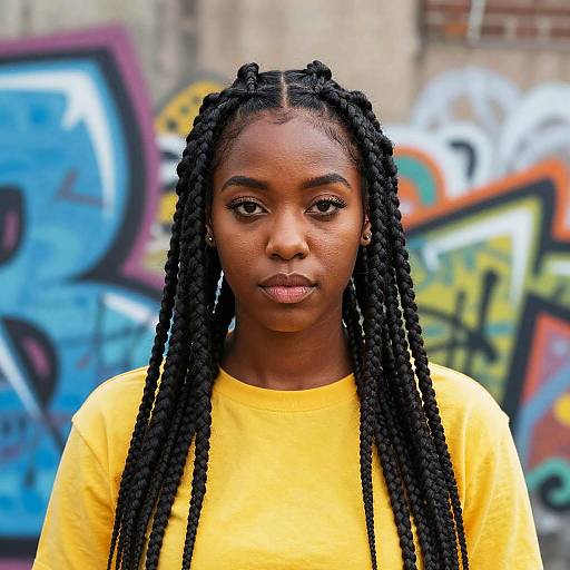 Confident Crown Braid Urban Portrait