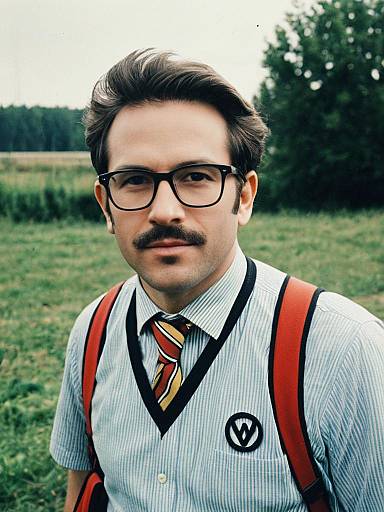 Daylight Photorealistic Male Nerd Portrait