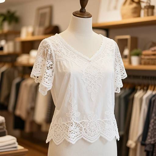 Delicate Lace Blouse in Cozy Boutique