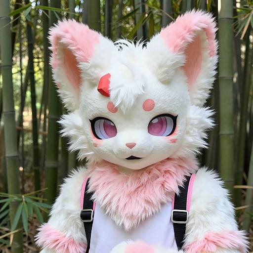 Anthropomorphic Furry Character in Bamboo Forest