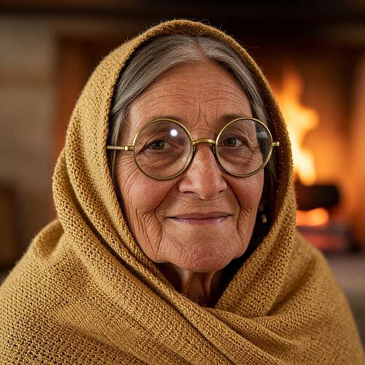 Superrealistic Aged Native American Portrait