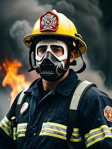 Fiery Firefighter with Face Paint