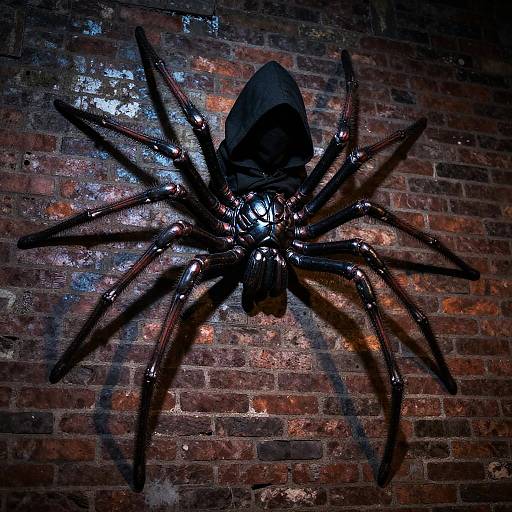 Noir Hooded Spider Assassin