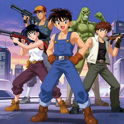 Bucky O'Hare Crew in Futuristic Action