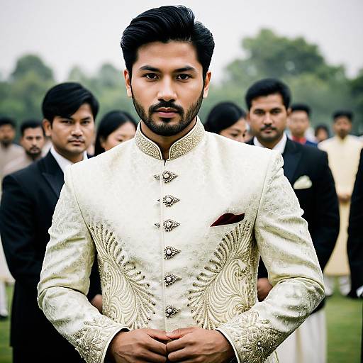 Elegant Groom in Sherwani Attire