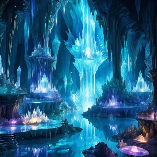 Colossal Crystal Cave Fantasy Landscape
