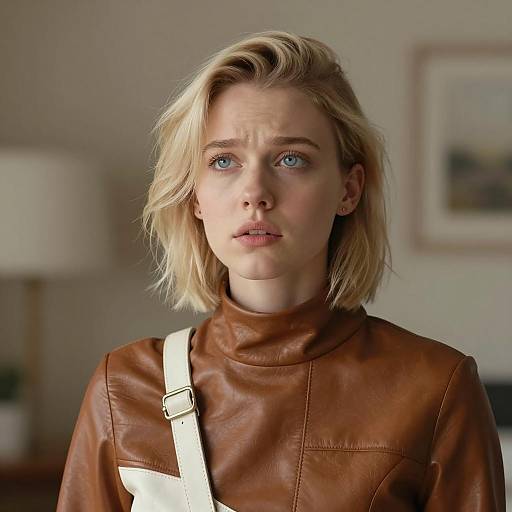 Concerned Beauty in Soft Light