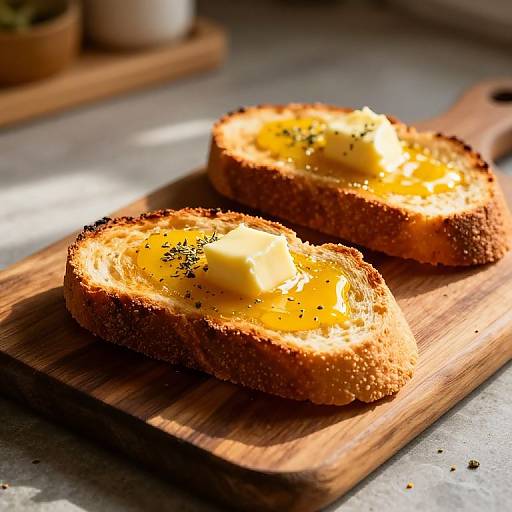 Rustic Toasts with Butter and Herbs