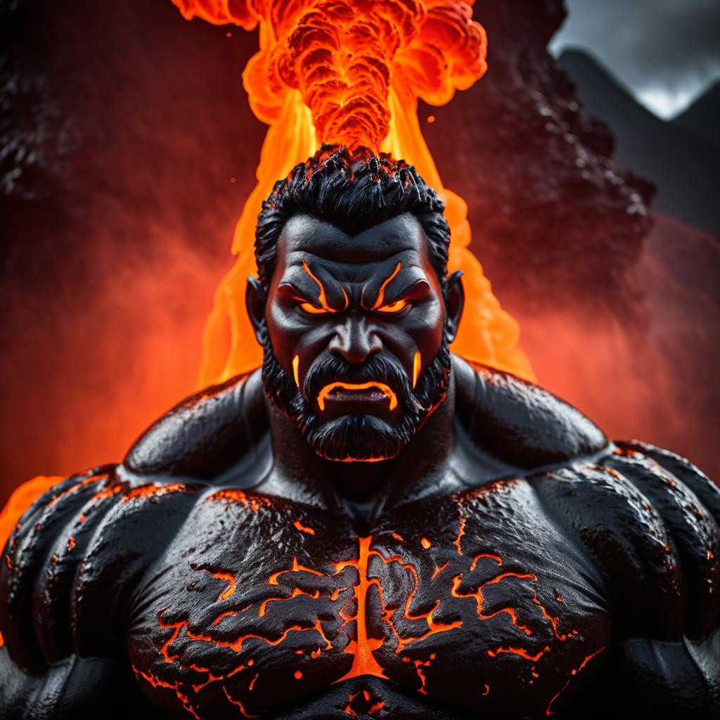 Fierce Volcano Giant Portrait Capture