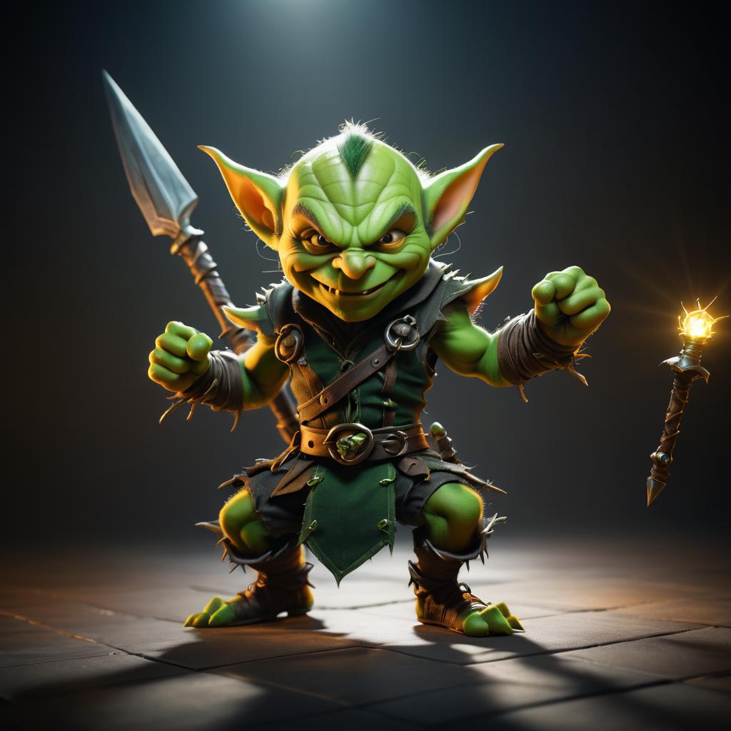 Cinematic Goblin Rogue with Agile Stance