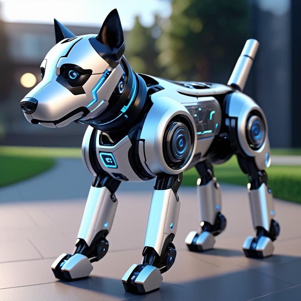 Ultra-Detailed Robotic Dog in 4K UHD