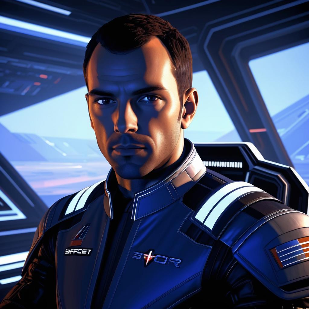 Confident Mass Effect Character Portrait