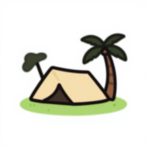 Cute Goblin Camping Logo Design