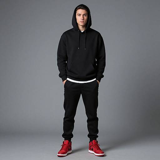 Realistic Casual Male in Hoodie