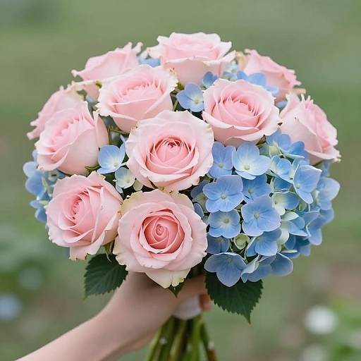 Ethereal Pink and Blue Bouquet