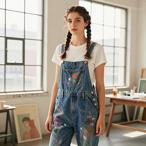 Dutch Braids in Artistic Studio Fashion