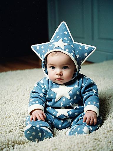 Infant in Blue Star Costume